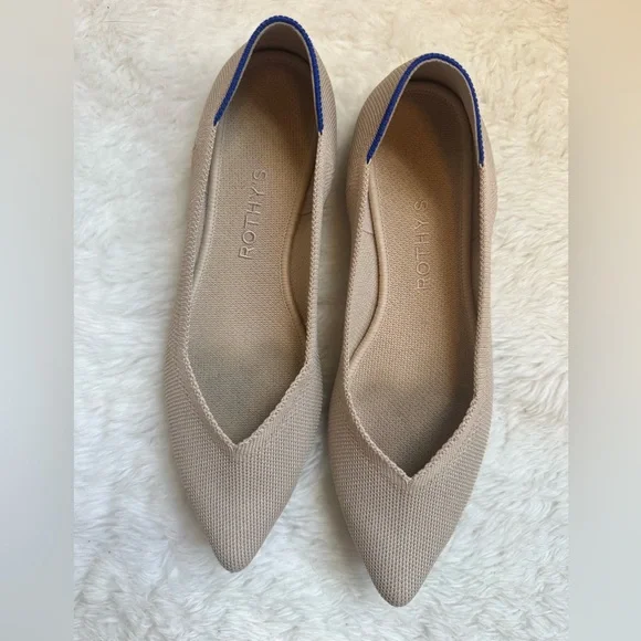 Adult Rothy's The Point Ecru (Beige) Flats - Picture 2 of 5